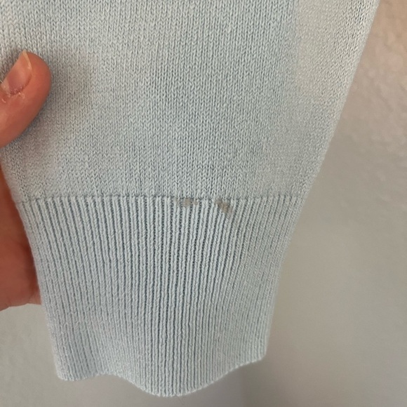 Debbie Morgan Baby Blue Long Sleeve 1/4 Zip Sweater - Picture 7 of 7